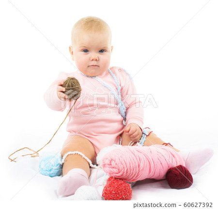 girl with colored thread girl with colored thread 60627392