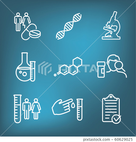 Medical Healthcare Icons with People Charting 60629025