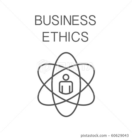 Business Ethics Solid Icon with people sharing Business Ethics Solid Icon with people sharing 60629043