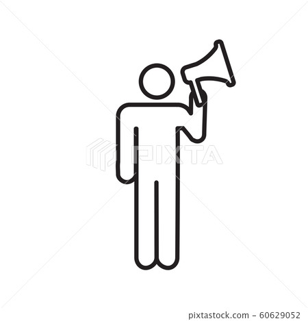 Spokesperson icon - person in a marketing position Spokesperson icon - person in a marketing position 60629052