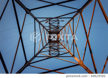 Underneath a truss pillar construction. Different 60629560