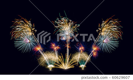 Fireworks on night sky background for your Fireworks on night sky background for your 60629607
