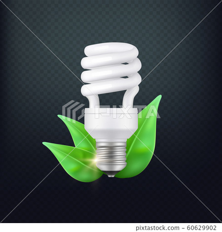 Realistic energy saving lamp vector concept... - Stock Illustration ...