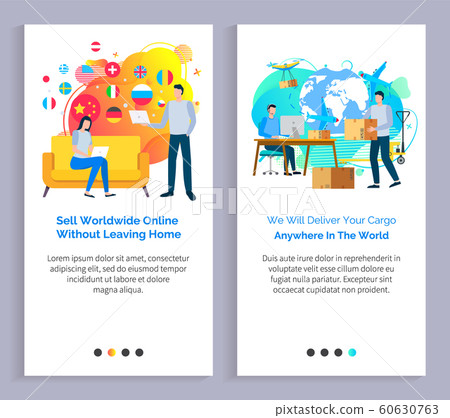 Sell Worldwide from Home, Delivery of Cargo Set 60630763