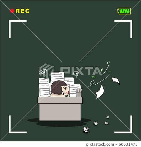 An accounting staff is overworking. An accounting staff is overworking. 60631473