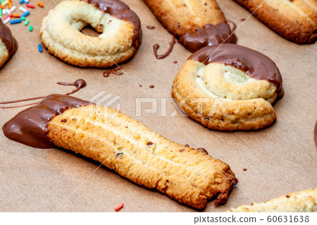 Baking still life of freshly baked cookies 60631638