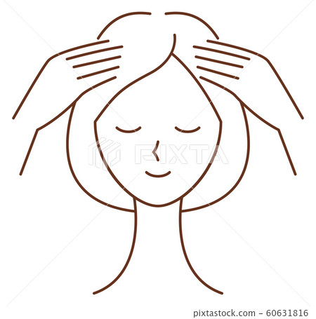 Women Who Scalp Massage Stock Illustration PIXTA