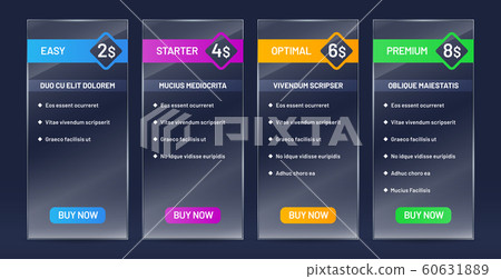 Glassy Tariff Plans Comparison. Tariffs Price...-插圖素材 [60631889] - PIXTA圖庫