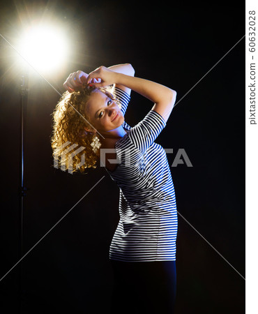 young woman dancing young woman dancing 60632028