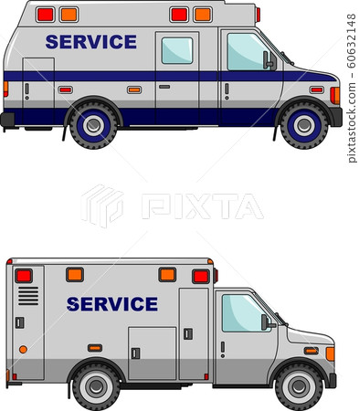 Service car on a white background in a flat style Service car on a white background in a flat style 60632148