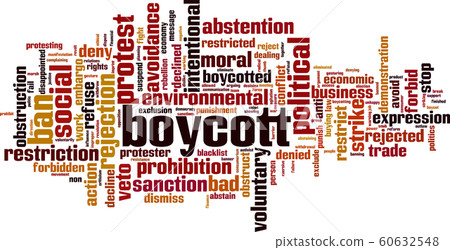 Boycott word cloud 60632548