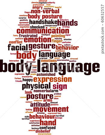 Body language word cloud Body language word cloud 60632557