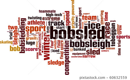 Bobsled word cloud Bobsled word cloud 60632559