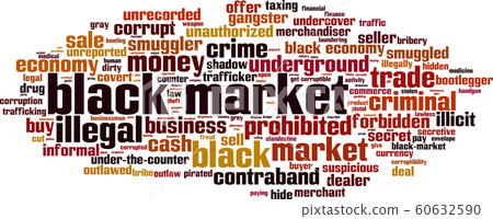 Black market word cloud Black market word cloud 60632590