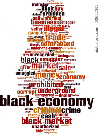 Black economy word cloud 60632595