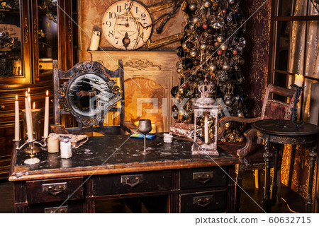 Beautiful Christmas interior with original decoration 60632715