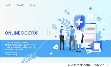 Man Patient with Woman Medic Online Doctor Service 60634405