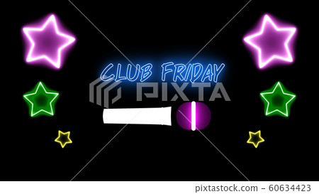Club friday sale neon sign banner background. 60634423