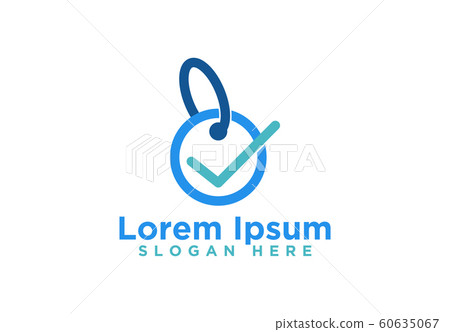 Label and Check mark Logo Designs, Vector 60635067