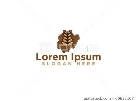 Abstract Wheat Grain Logo Designs, Vector 60635107