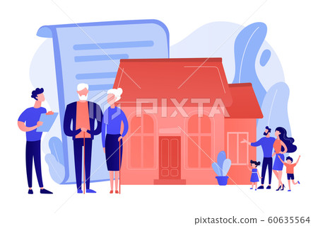 Retirement estate planning concept vector illustration. Retirement estate planning concept vector illustration. 60635564