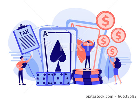 Gambling income concept vector illustration. 60635582