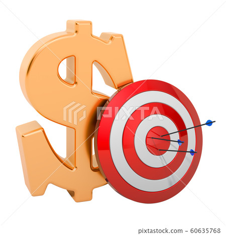 Target With Dollar Symbol Successful Business Stock Illustration 60635768 Pixta