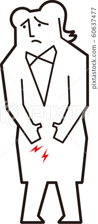 Crotch painful female office worker 60637477