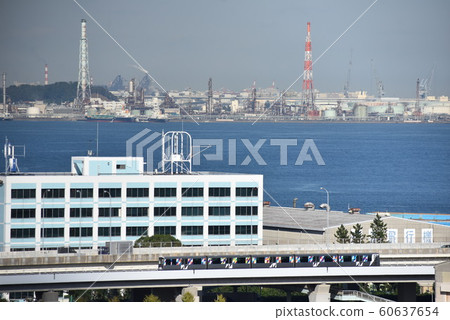 Kanazawa Seaside Line 2000 type train running in Yokohama 60637654