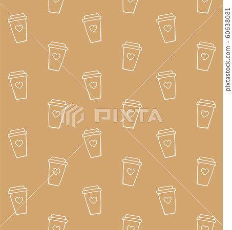 Vector seamless pattern of color take away coffee Vector seamless pattern of color take away coffee 60638081