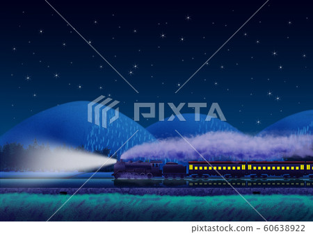 夜火車和鄉村景觀 60638922