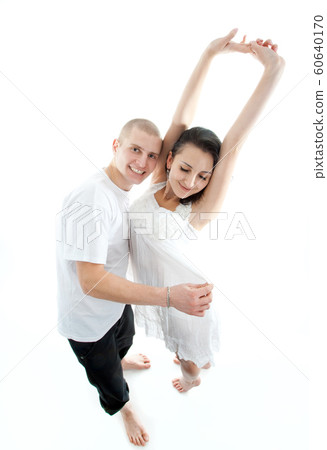 lovely couple on white 60640170