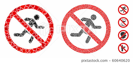 No running Mosaic Icon of Inequal Pieces 60640620