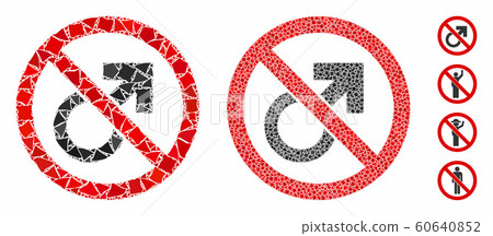 No male symbol Composition Icon of Joggly Pieces No male symbol Composition Icon of Joggly Pieces 60640852