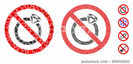 No jewelry Mosaic Icon of Rugged Pieces 60640893