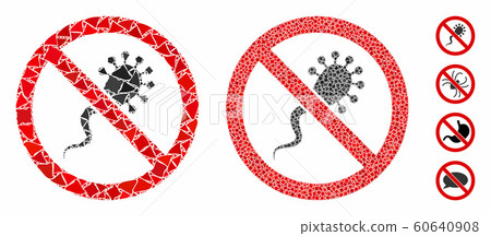 No infection Mosaic Icon of Joggly Pieces 60640908