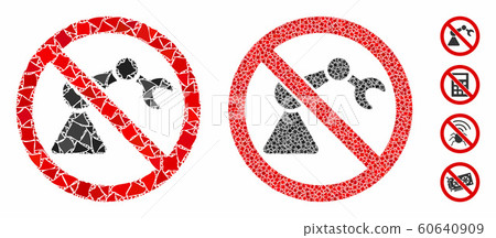 No industrial robotics Composition Icon of Rough Pieces 60640909