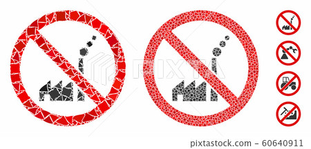 No industrial plant Composition Icon of Abrupt Items 60640911