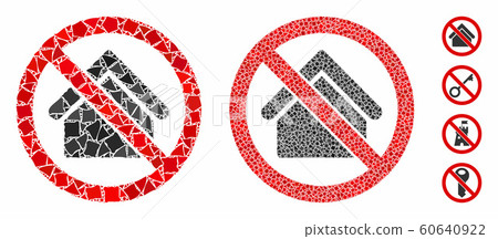 No housing Composition Icon of Uneven Pieces 60640922