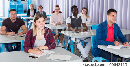 Students at extension courses Students at extension courses 60642115