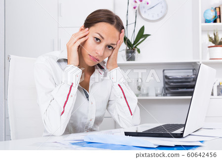 woman work troubles woman work troubles 60642456