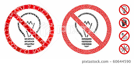 No electric lamp Composition Icon of Unequal Pieces 60644590