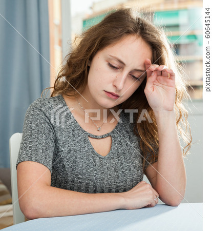 Portrait of frustrated woman 60645144