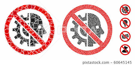 No cyborgs Mosaic Icon of Tuberous Pieces 60645145