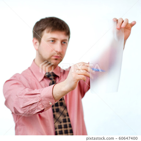 young teacher on white young teacher on white 60647400