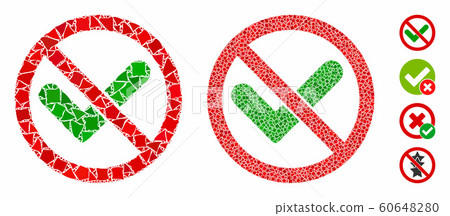 No confirmation Mosaic Icon of Tuberous Pieces - Stock Illustration ...