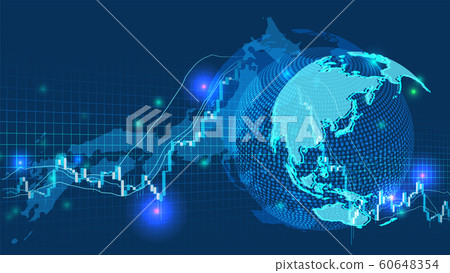 Cyber digital Japan stock chart image background 60648354