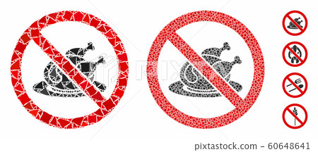 No chicken dish Composition Icon of Rugged Pieces 60648641