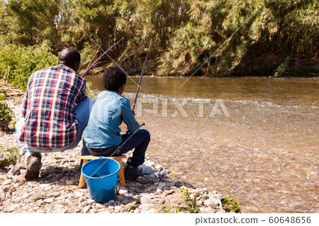 Back portrait of fishermen 60648656