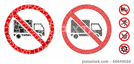 No cargo delivery Mosaic Icon of Rugged Parts No cargo delivery Mosaic Icon of Rugged Parts 60649088
